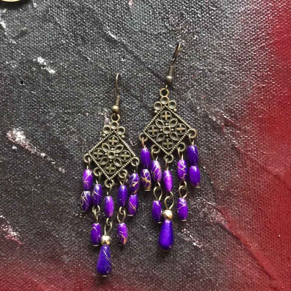 Purple Earrings